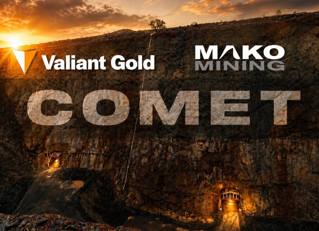Valiant Gold and Mako Mining Partner to Advance Comet Gold Mine Restart